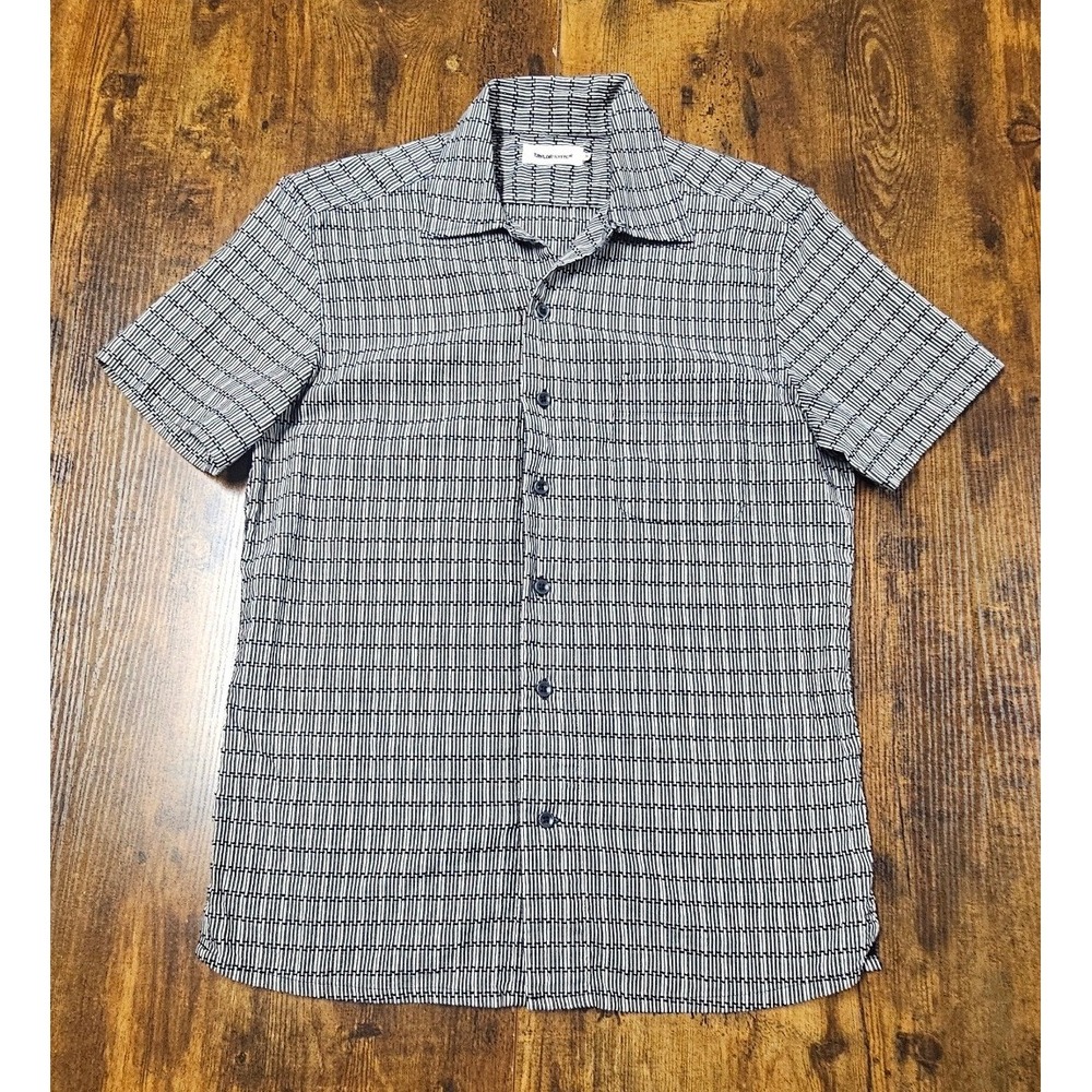 Taylor Stitch Mens Organic Cotton Short Sleeve Button Down Shirt Small 36